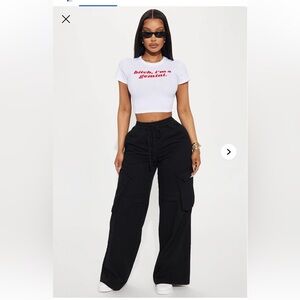 Fashion Nova Black Wide Leg Pants
